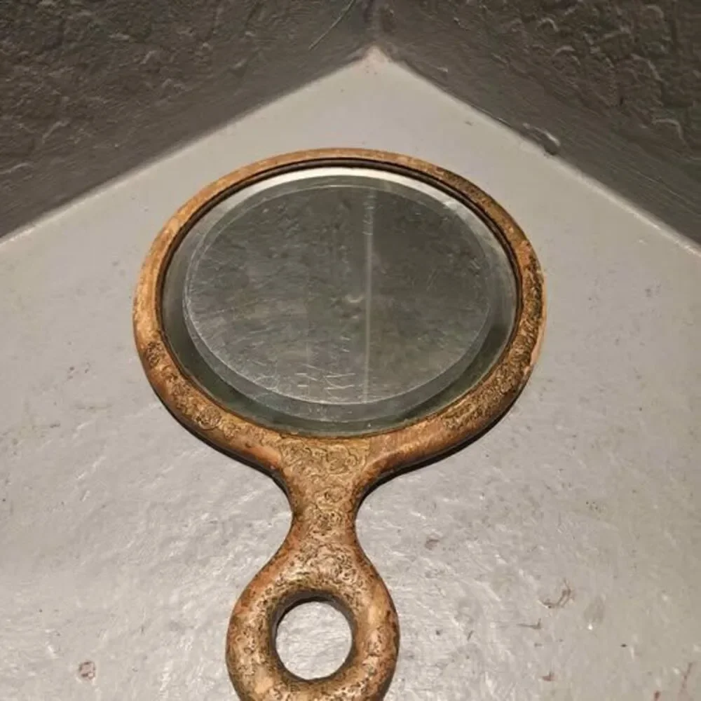 Vintage Hand Mirror with Decorative Frame
